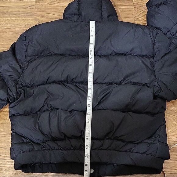 KPS Down Filled Cropped Puffer Black Snap - Picture 8 of 12